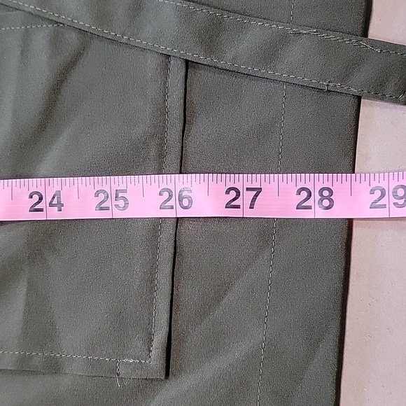 Linea by Louis Dell'Olio Size M Dark Olive Green Safari Shirt, Excellent Cond. - Picture 11 of 13